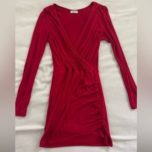 Tobi Scarlet Long Sleeve Dress